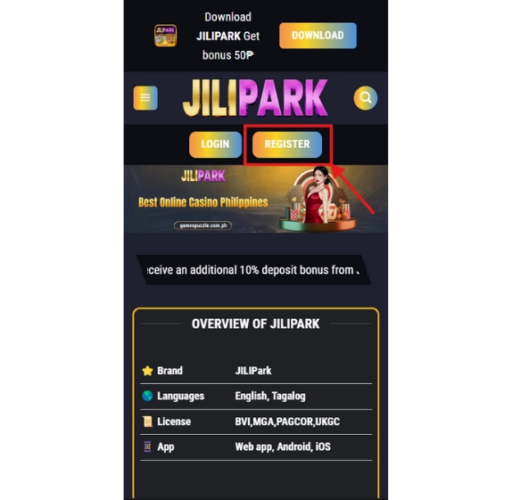 jilipark register